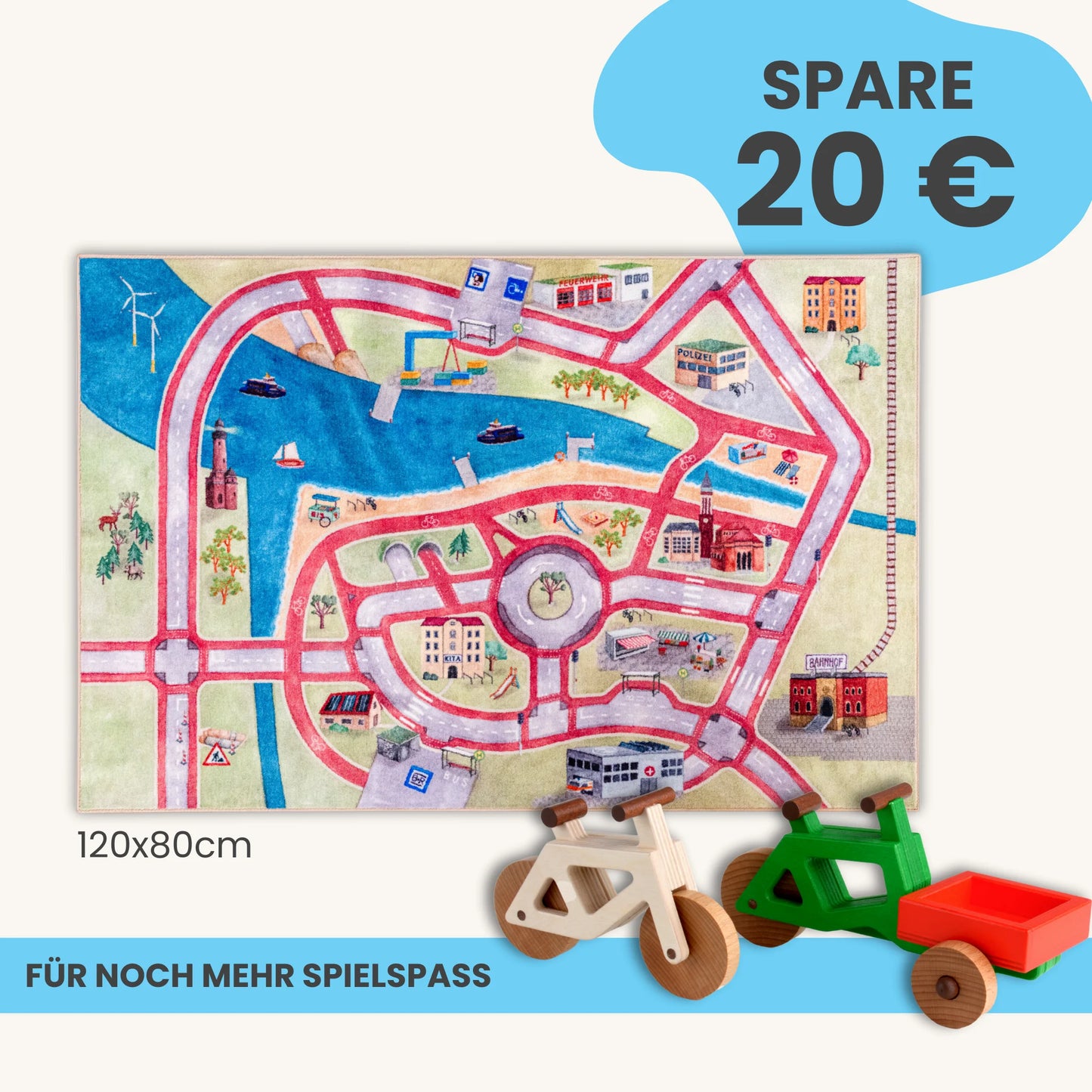 Spielteppich 120x80cm im Starter-Set