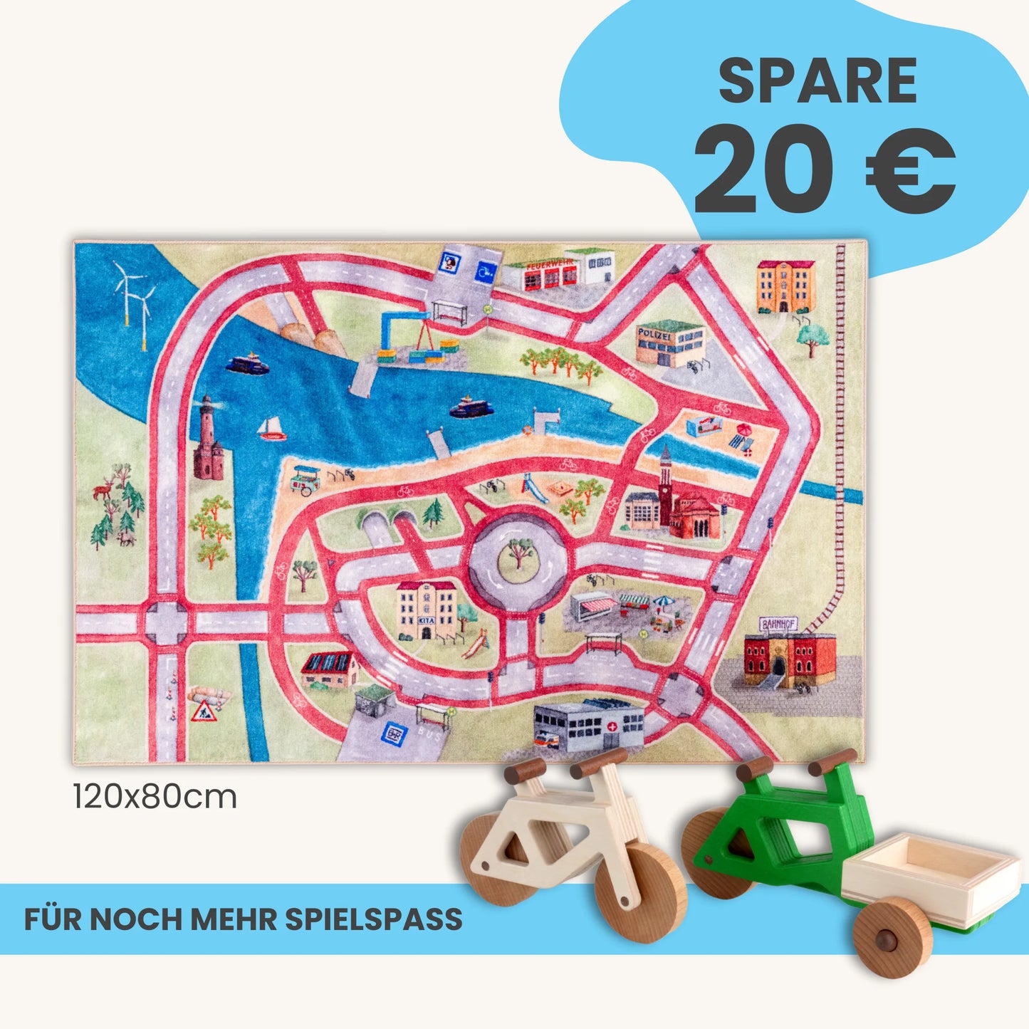Spielteppich 120x80cm im Starter-Set