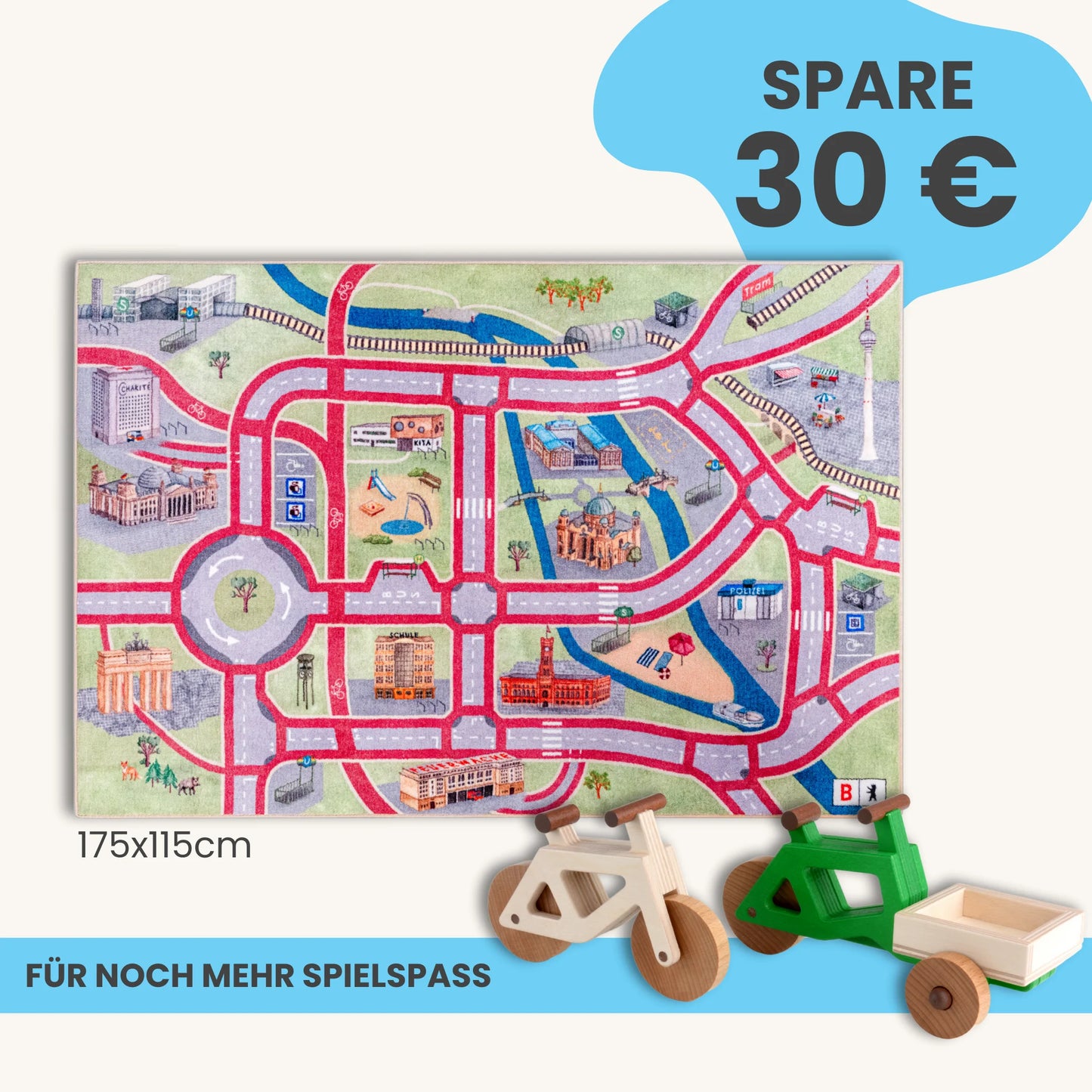 Spielteppich BERLIN 175x115cm im Starter-Set