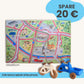 Spielteppich Freiburg 120x80cm Starter-Set mit Straßen und Spielzeugfahrrädern für kreatives Spielen