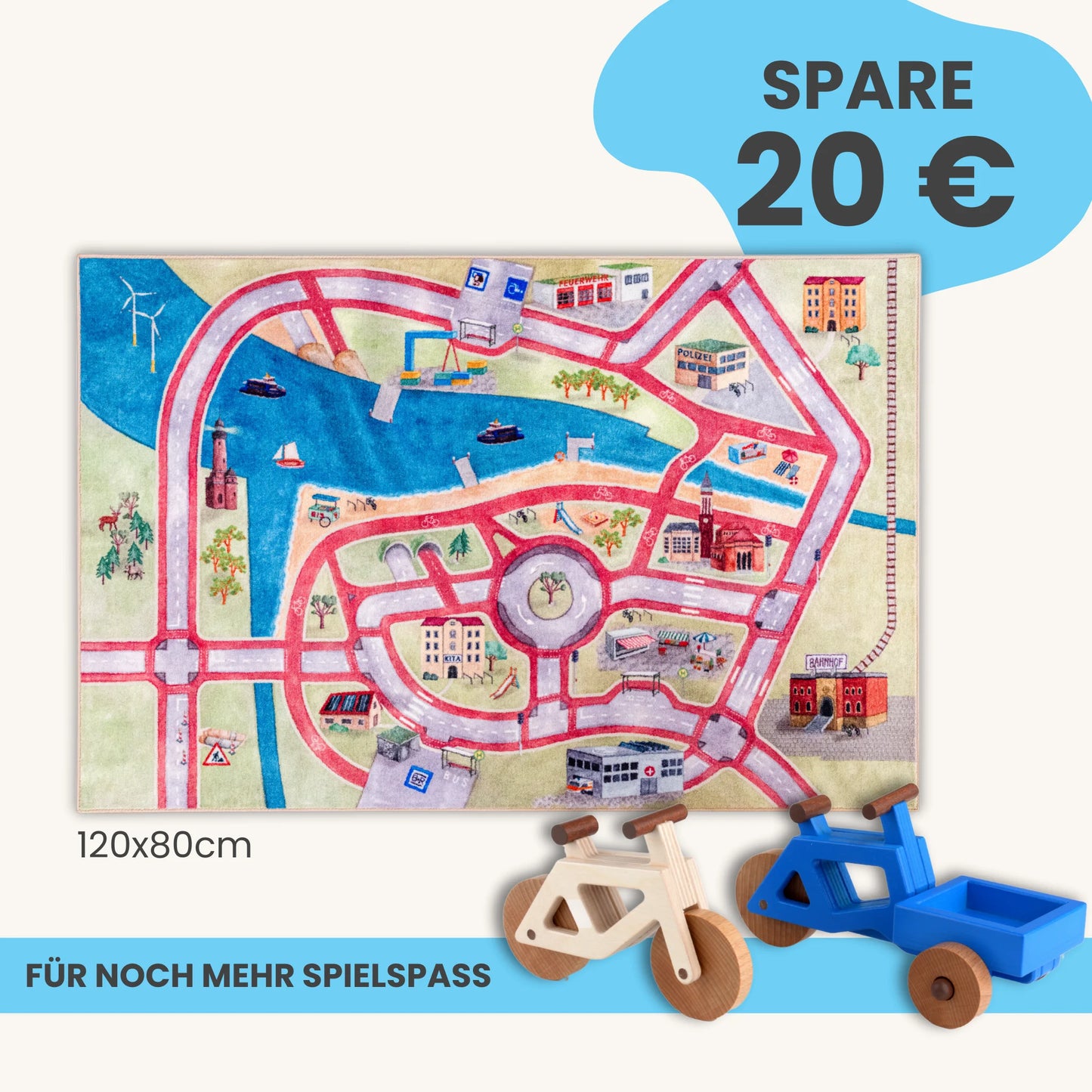 Spielteppich 120x80cm im Starter-Set