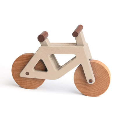 Spielwende Spielzeugfahrrad aus Holz natur