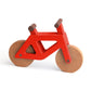Spielwende Spielzeugfahrrad aus Holz rot