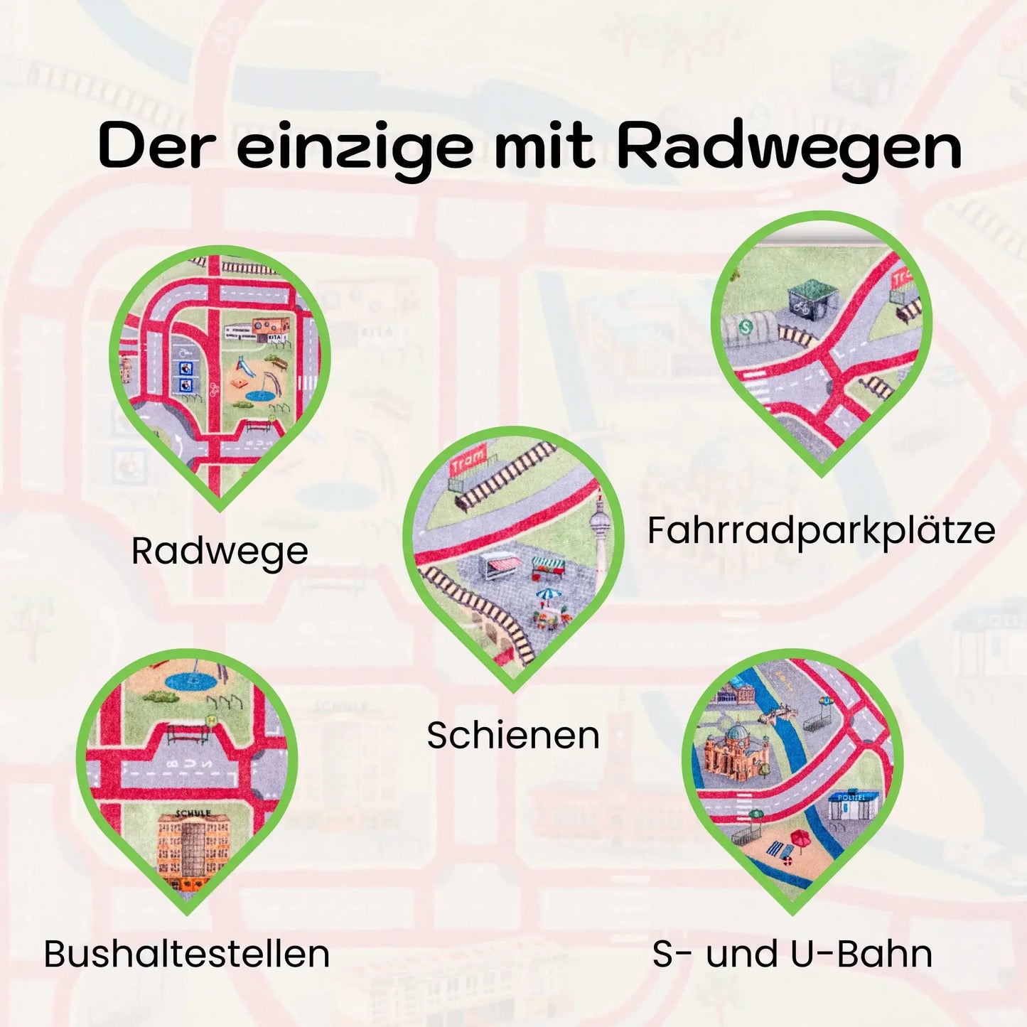 Spielteppich BERLIN 175x115cm im Starter-Set